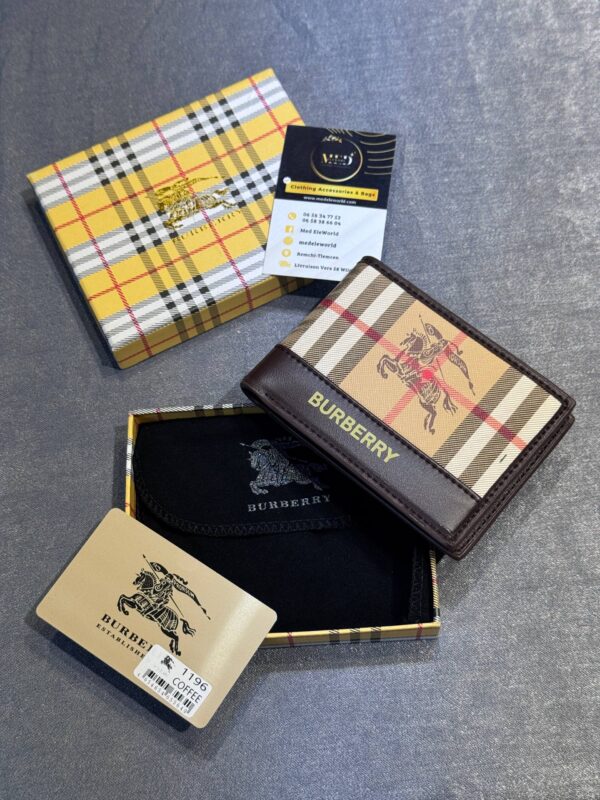 Portefeuille Burberry, tartan beige