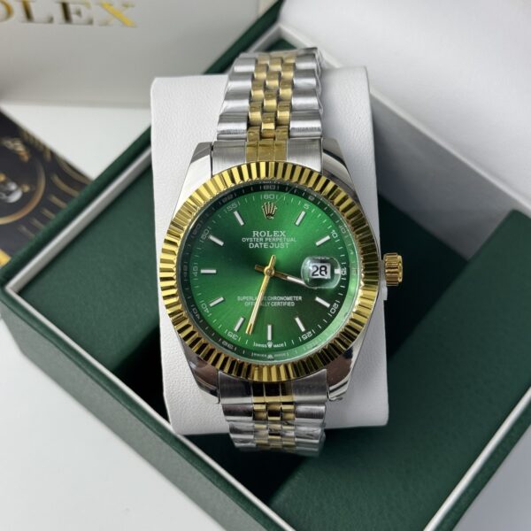 Montre ROLEX Datejust -gold/green