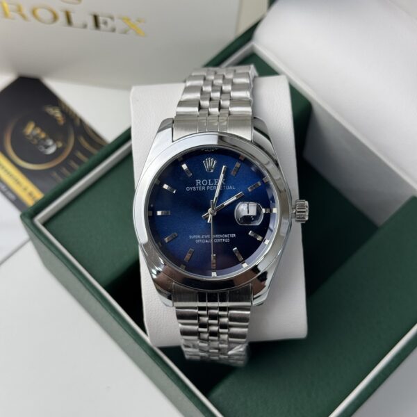 Montre ROLEX -silver/bleu