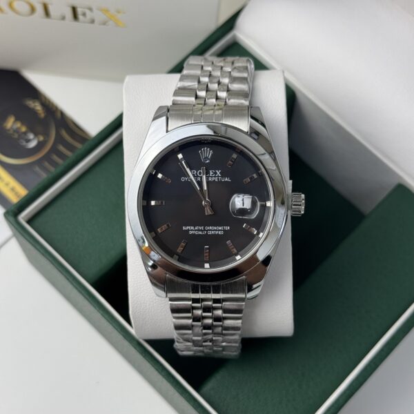 Montre ROLEX -silver/black