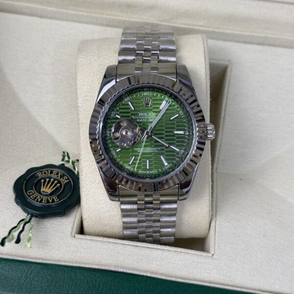 Montre ROLEX Data Just Moteur -silver/green